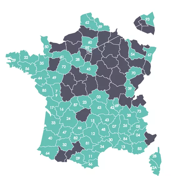 Carte France territoires qui font mieux qu'avant crise